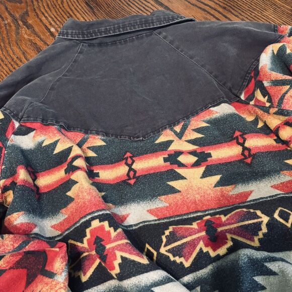 Vintage Western Aztec Bomber Jacket Santa Fe Men's M  E.M.I. Made in USA - Picture 7 of 15